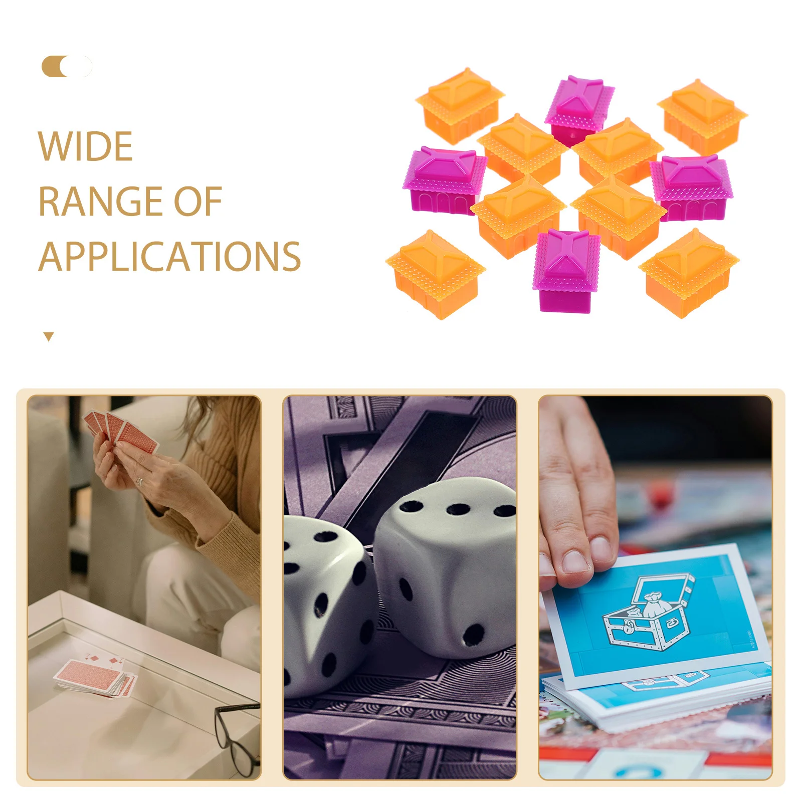 

40pcs Board House Pieces Replacement Big Hotel Board Game Accessories Rich Accessories Strategy Playing Set