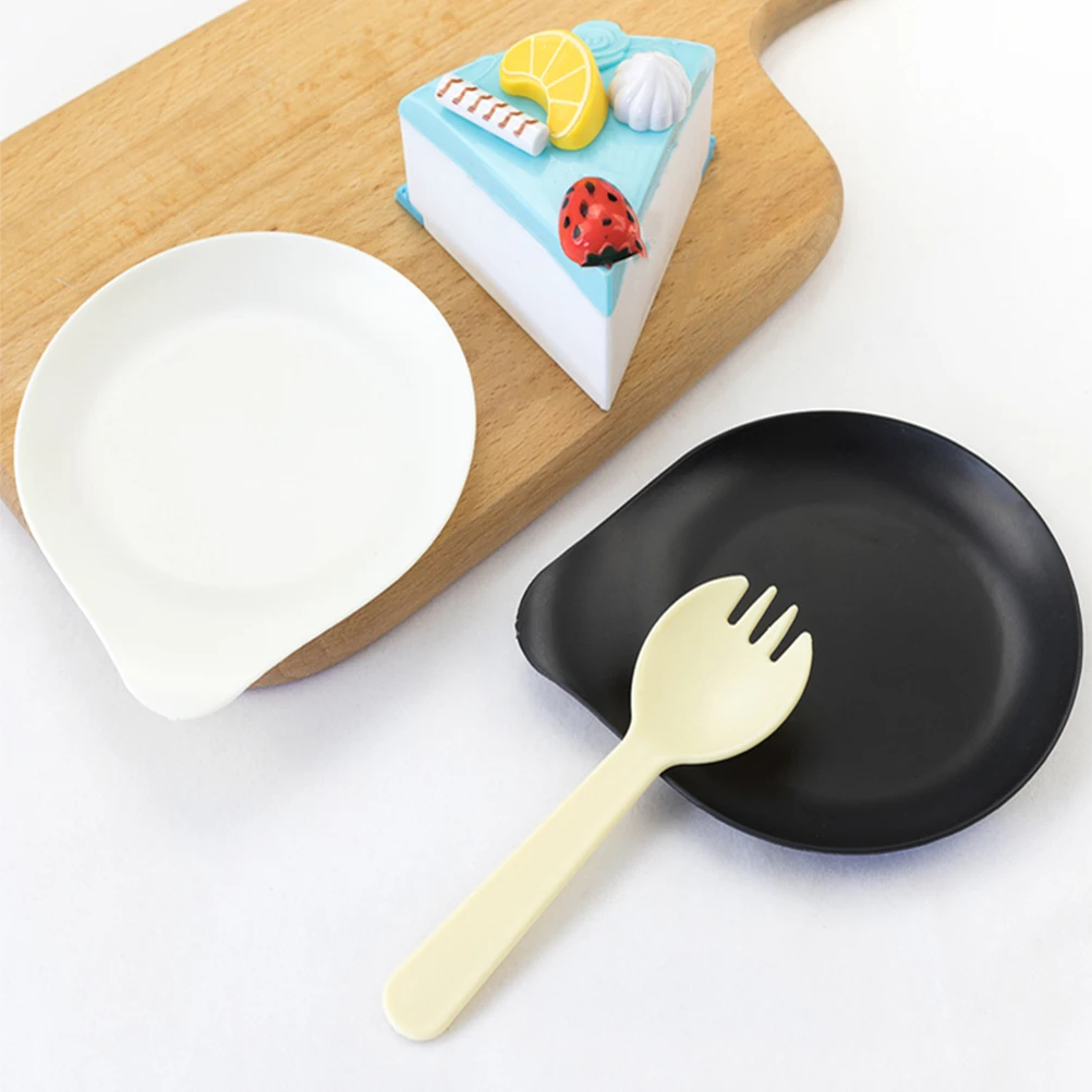 

25pcs Cake Plates Disposable Dessert Plates For Snacks Cakes Fruits Afternoon Tea Party Supplies Eco-Friendly Food Grade