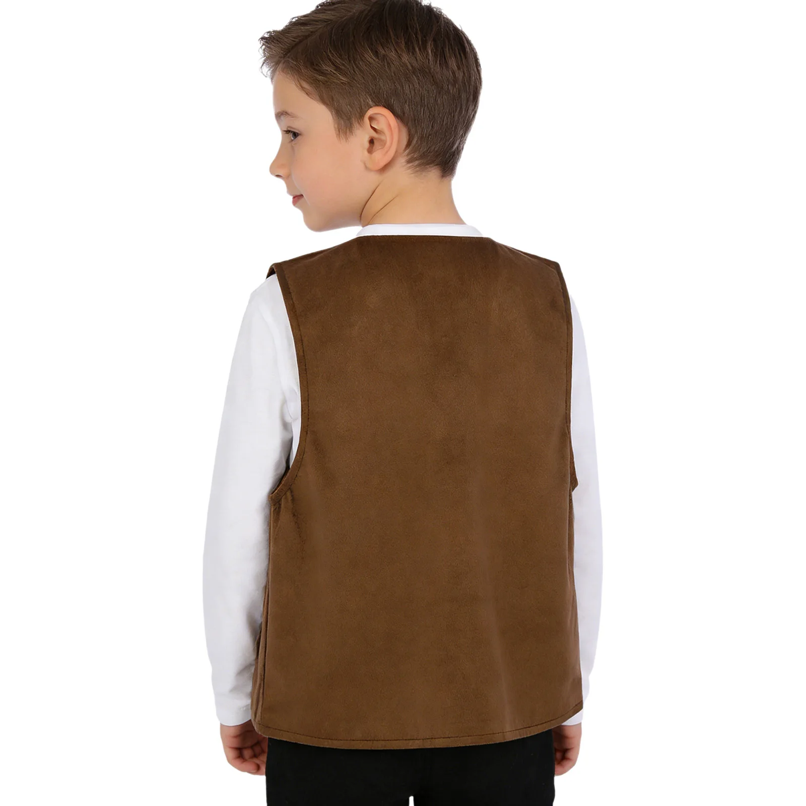 

Boys Cowboy Costume Children Western Cowboy Purim Cosplay Halloween Event Dress Up Party Stage Performance Fringed Waistcoat