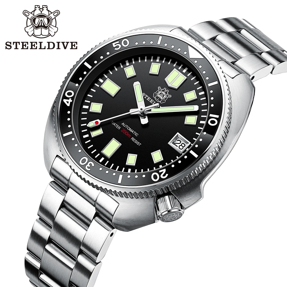 

SD1970 STEELDIVE Automatic Mechanical Diver Watch Captain Willard NH35 Watches TURTLE Homage Water Resistant 200M Dive Watch Men