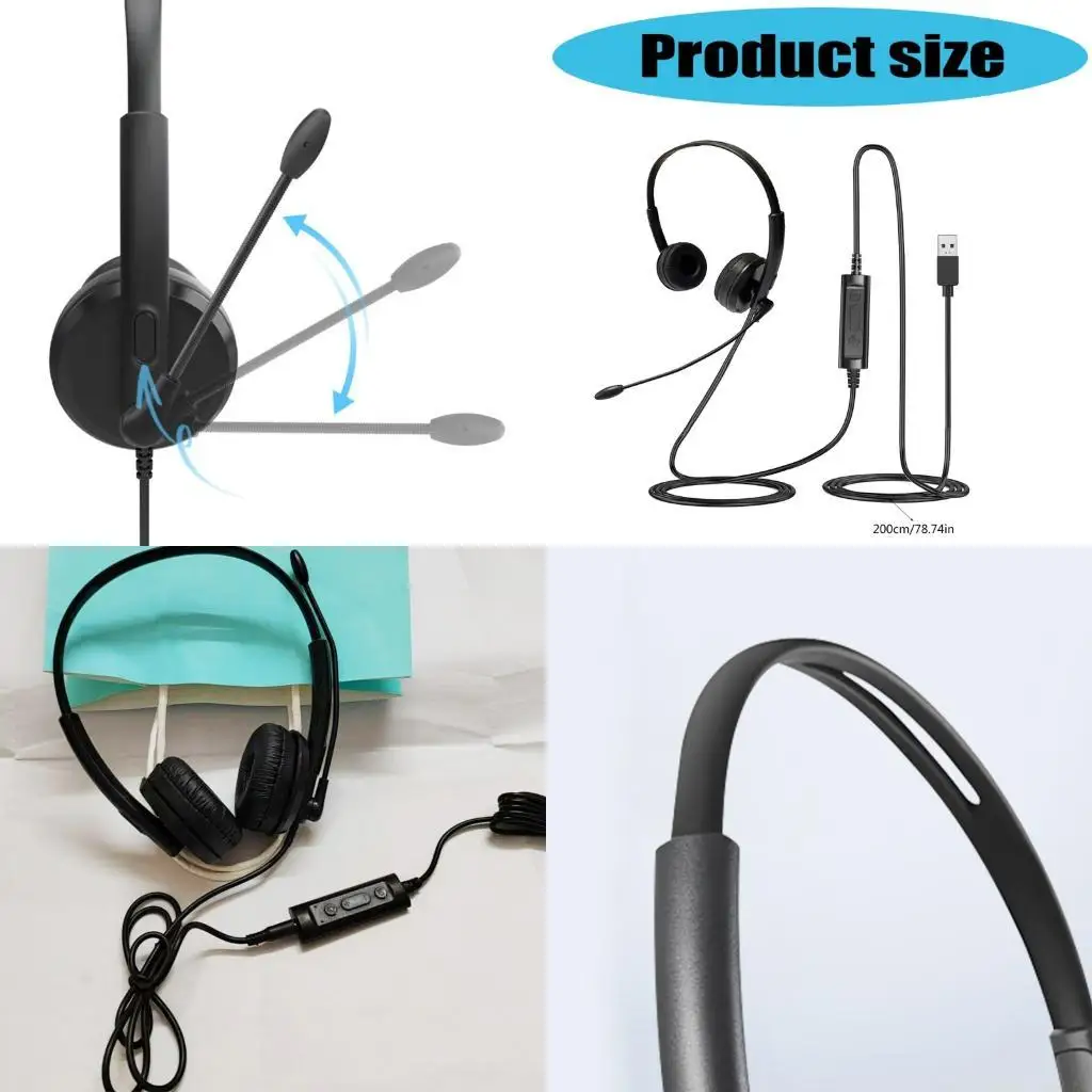 

F62C USB-гарнитура с микрофоном и шумоподавлением USB-наушники для ноутбука