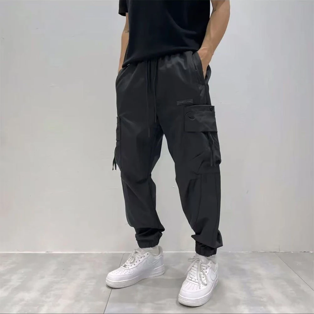 Autumn American Style Street Fashion Wear Style High-End Heavy Zipper Multi-Pocket Cuffs Versatile Casual Workwear Trousers Men