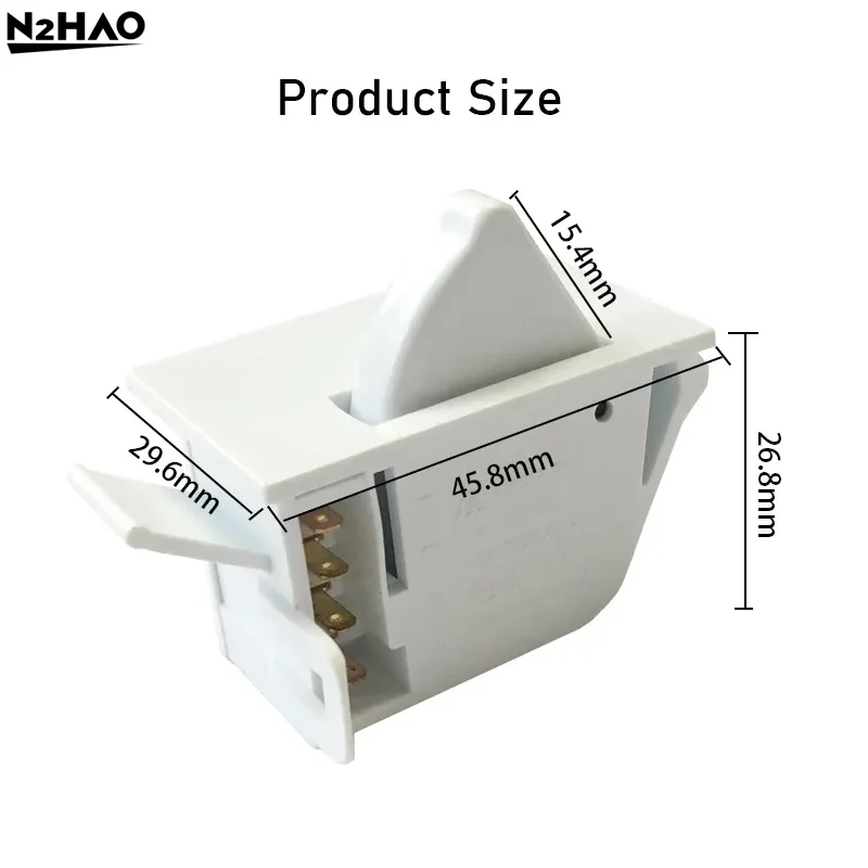Refrigerators Fridge Freezer Door Light Switch Automatic Reset Compatible Push Button Switch