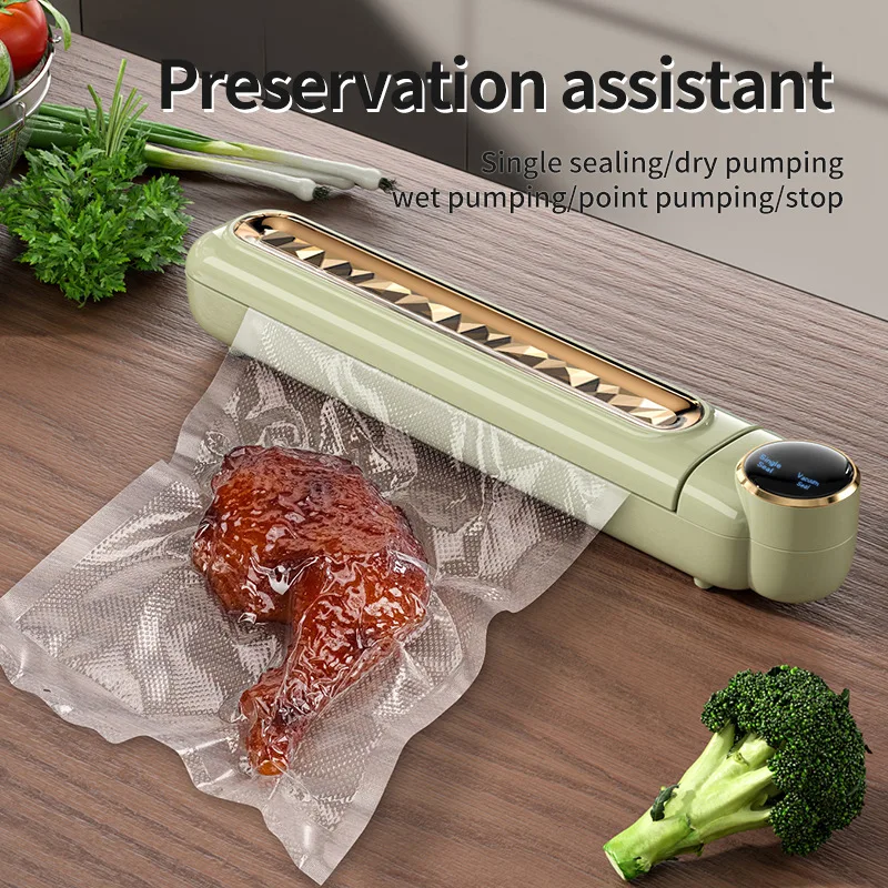 Scelleuse sous vide portable avec 10 bancs, petite machine d'emballage, plastifieuse, fraîcheur des aliments, sacs, maison, acheter