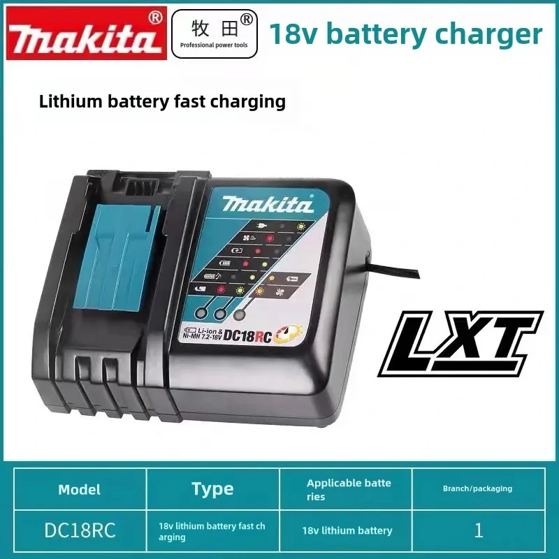 100% original  Makita 18V charger, fast charging, with rechargeable battery, Makita BL1830 BL1830B BL1840 BL1850 BL1850B