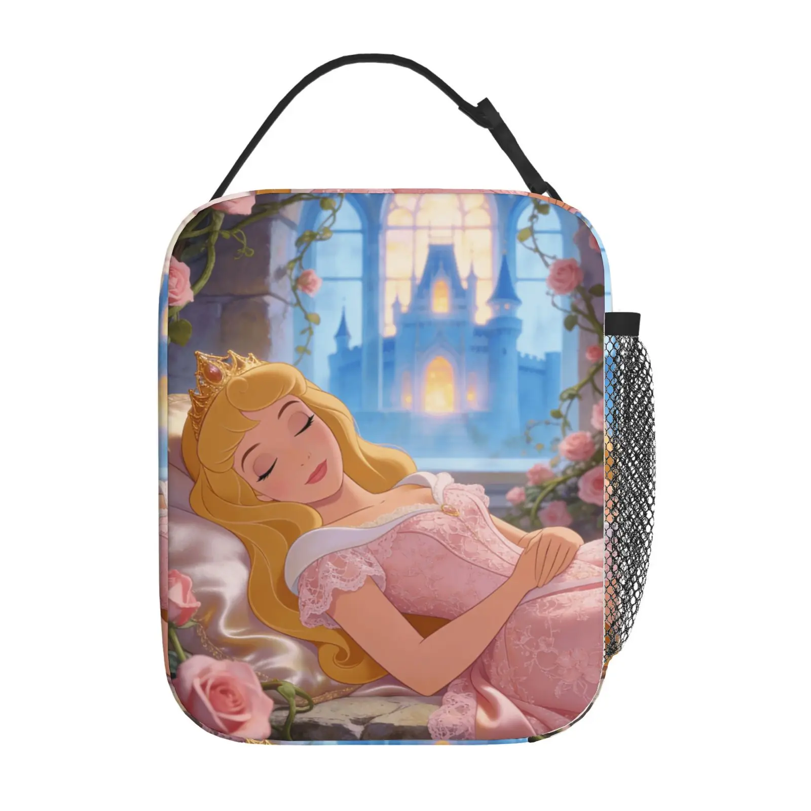 

1pc Sleeping Beauty theme cute lunch bag, suitable for casual daily application, commuter lunch bag, gift