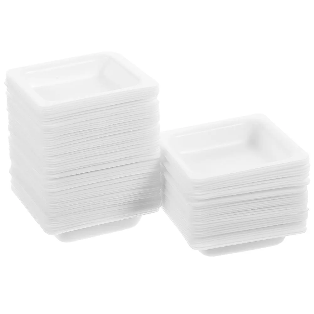 50 Pcs Weighing Pan Lab Measuring Boats Storage Plastic Dishes Laboratory Equipment