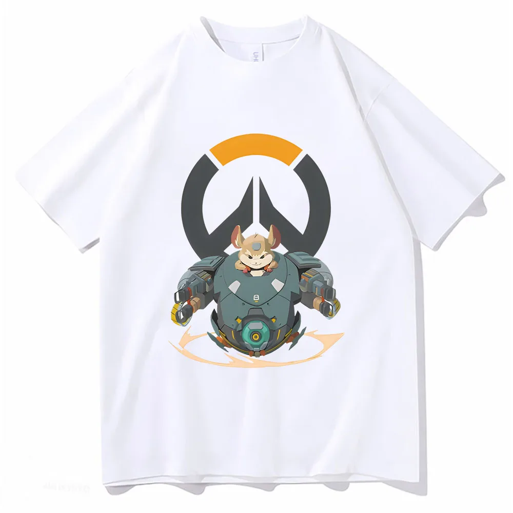 Summer Overwatch Games Graphic Printed Men T-shirts High Quality Harajuku Clothes Casual Loose Short Sleeve Women Tee-shirts Top