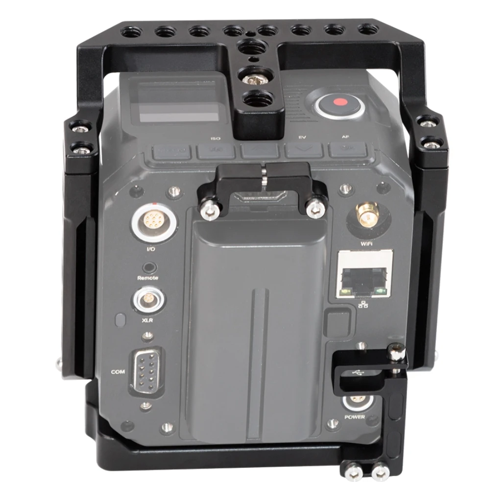 

Nitze Cage for Z CAM E2 Camera, with Cable Clamps and Built-in NATO Rails, WITH NATO HANDLE GRIP - ZHT-E2