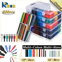 Tubo termorretráctil aislado de colores, tubería termorretráctil de 800/530/280/127 piezas, Kit de bricolaje en caja, resistente al agua