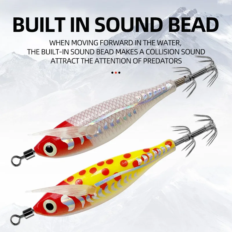 6 قطعة/الحقيبة ثلاثية الأبعاد الليزر الأفقي الروبيان الحبار هوك توهج في الظلام الروبيان مظلة مزدوجة هوك Blowpipe الحبار إغراء