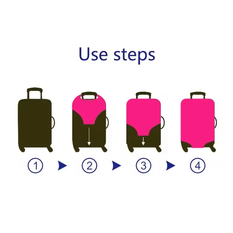 18-28인치 여행가방에 적합한 수하물 보호 커버 단색