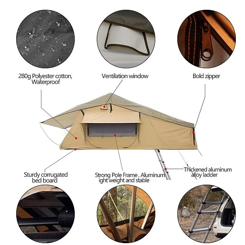 High Quality Aluminum Alloy Car Roof Tent Camping Car Roof Awning Outdoor  Roof Top Tent