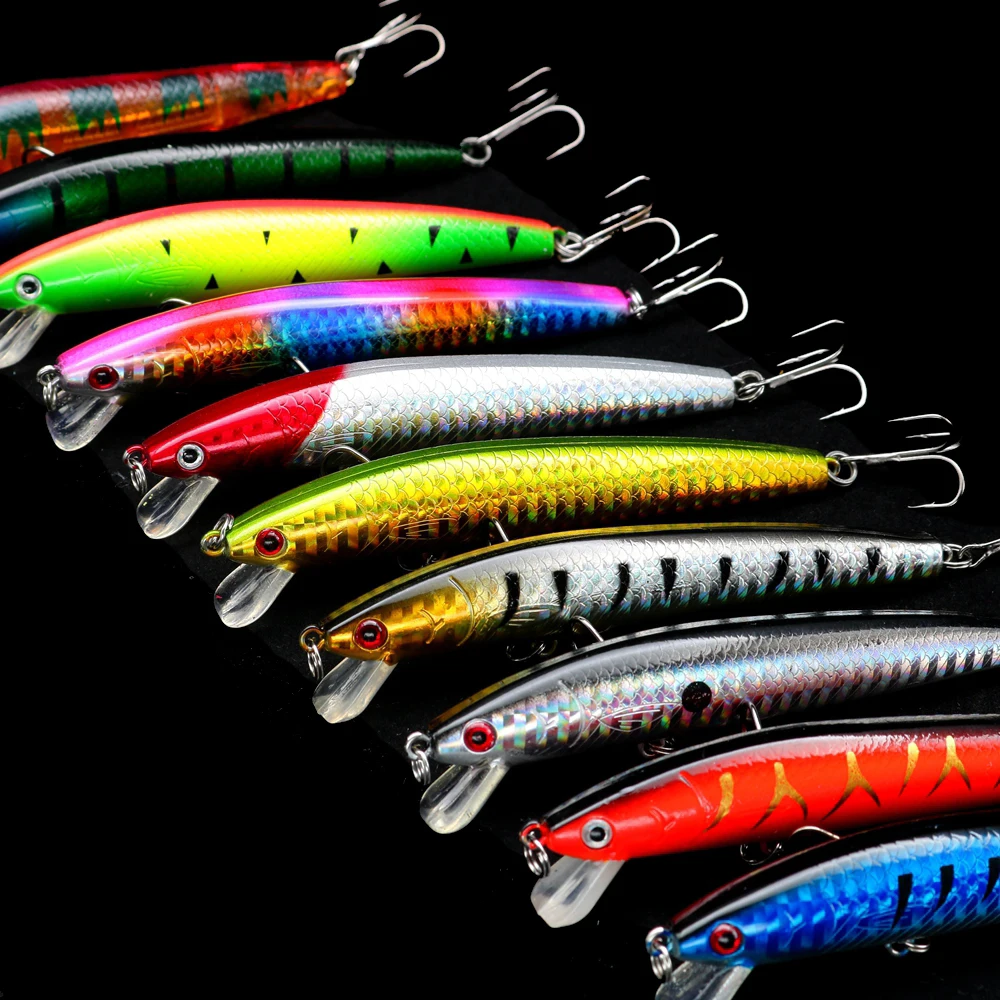 

1pc Minnow Fishing Lure Isca Artificial Hard Bait 10cm/8.4g Trolling Wobblers on Pike Crankbait Pesca Carp Peche Tackle