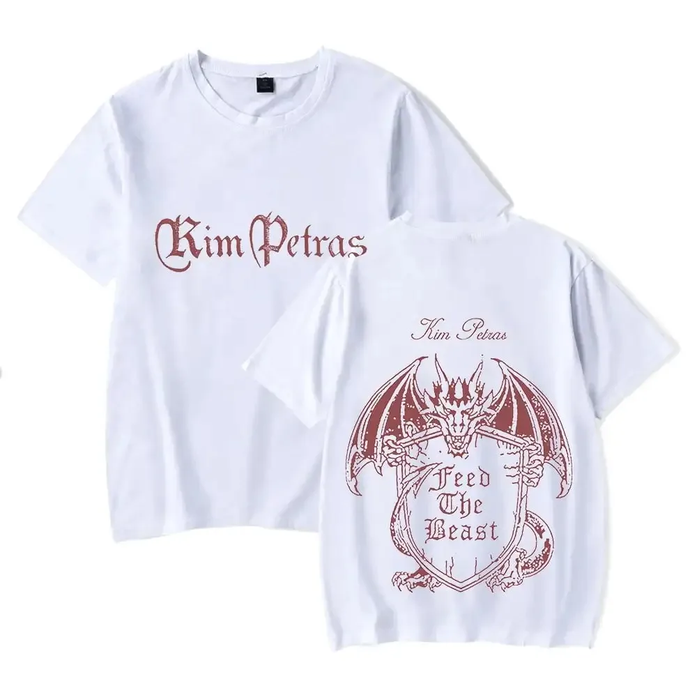 Kim Petras Feed The Beast Women Print T Shirts High Quality Casual Femme Clothing Loose Simplicity Unisex Short Sleeve Tees Tops