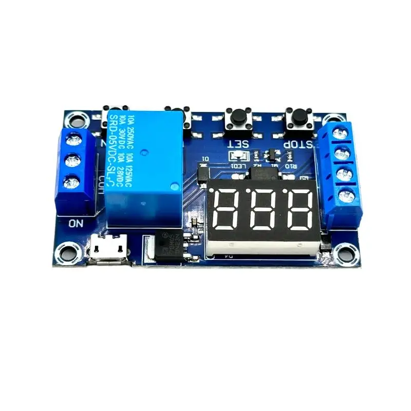 Modul Relai DC 6-30V Kontrol Timer yang Dapat Disesuaikan