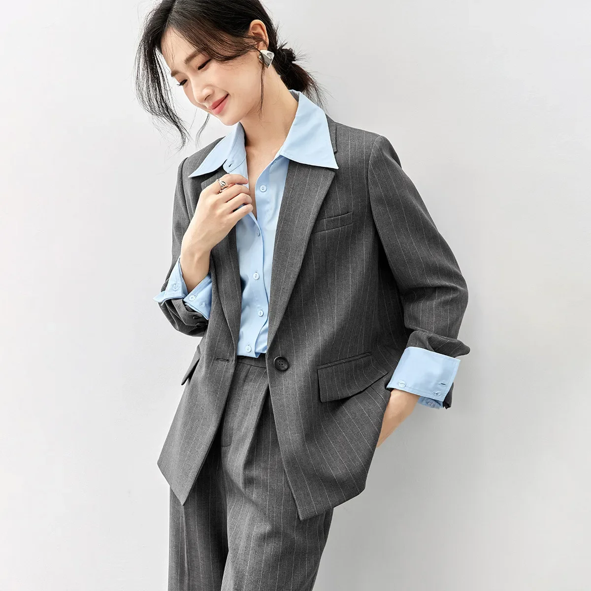 SENTUBILA Weite Sweatpants für Damen, Casual-Hose, Koreanische Mode 2026, Hose mit elastischem Bund, Damenbekleidung, Streetwear 153KA3216 – Detail 24