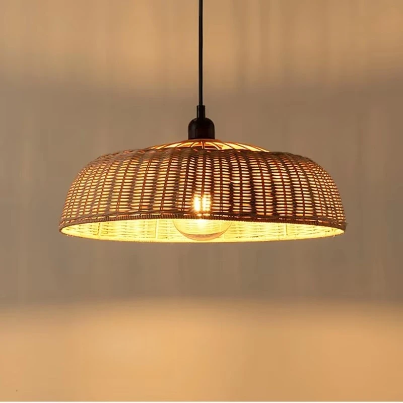 

Handmade Natural Rattan Pendant Lamps Japanese Lighting Restaurant Coffee Shop Restaurant Home Decoration Rustic Hanging Lights