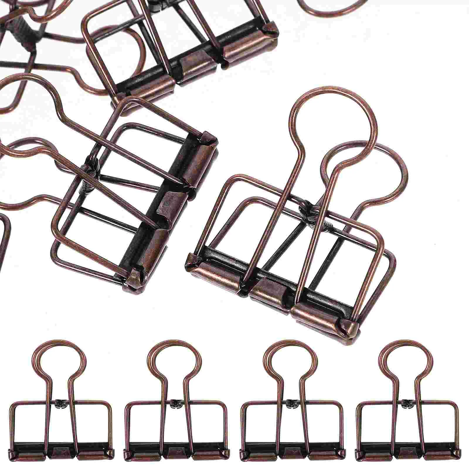 

10 Pcs Metal Document Book Binder Clip Clips Office Supply Alloy Paper Home Vintage