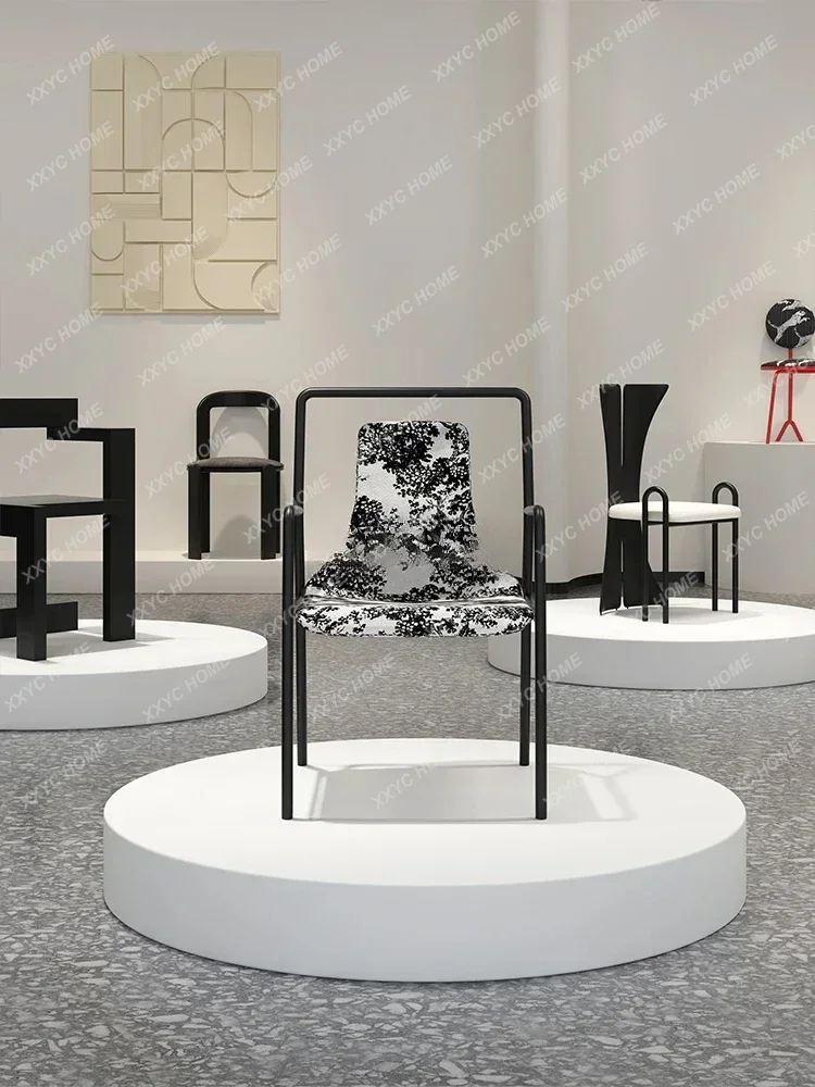 كرسي منزلي مصمم من القرون الوسطى ومسند ظهر وخفيف الوزن وكرسي تفاوض شاي فاخر #3