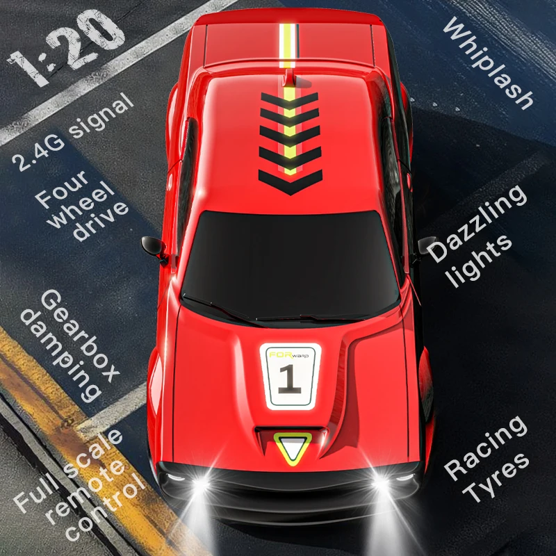 

1:64 Mini 2.4G RC Car With LED Light High Speed 4WD RC Drift Cars Professional Racing Toys For Children Gifts