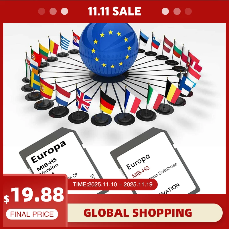 

Sat Nav Update Latest 2024 Europe UK Maps 8W0919866CP SD GPS Card for Audi A S RS Q SQ RSQ 2015-2020 Car MIB-HS Navigation