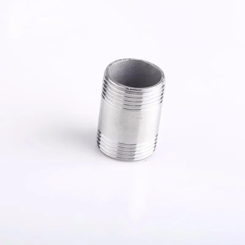 Length 100/150/200/300mm 1/4" 3/8" 1/2" 3/4"-2” BSP Male Thread Long Nipple 304 Stainless Steel Pipe Fitting Connector Adapter