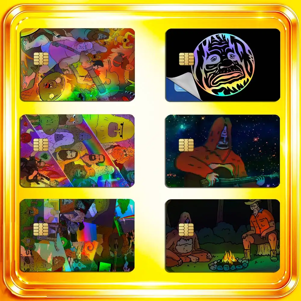 For The Big Lez Show Credit Bank Sticker ID Access Card Cover Skin Rainbow Color Laser Stickers Film