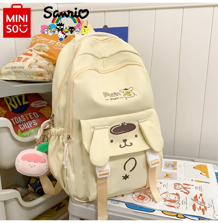 Miniso Sanrio New Women's Backpack Fashionable High Quality Girl Backpack Cartoon Small Fresh Large Capacity Student Backpack