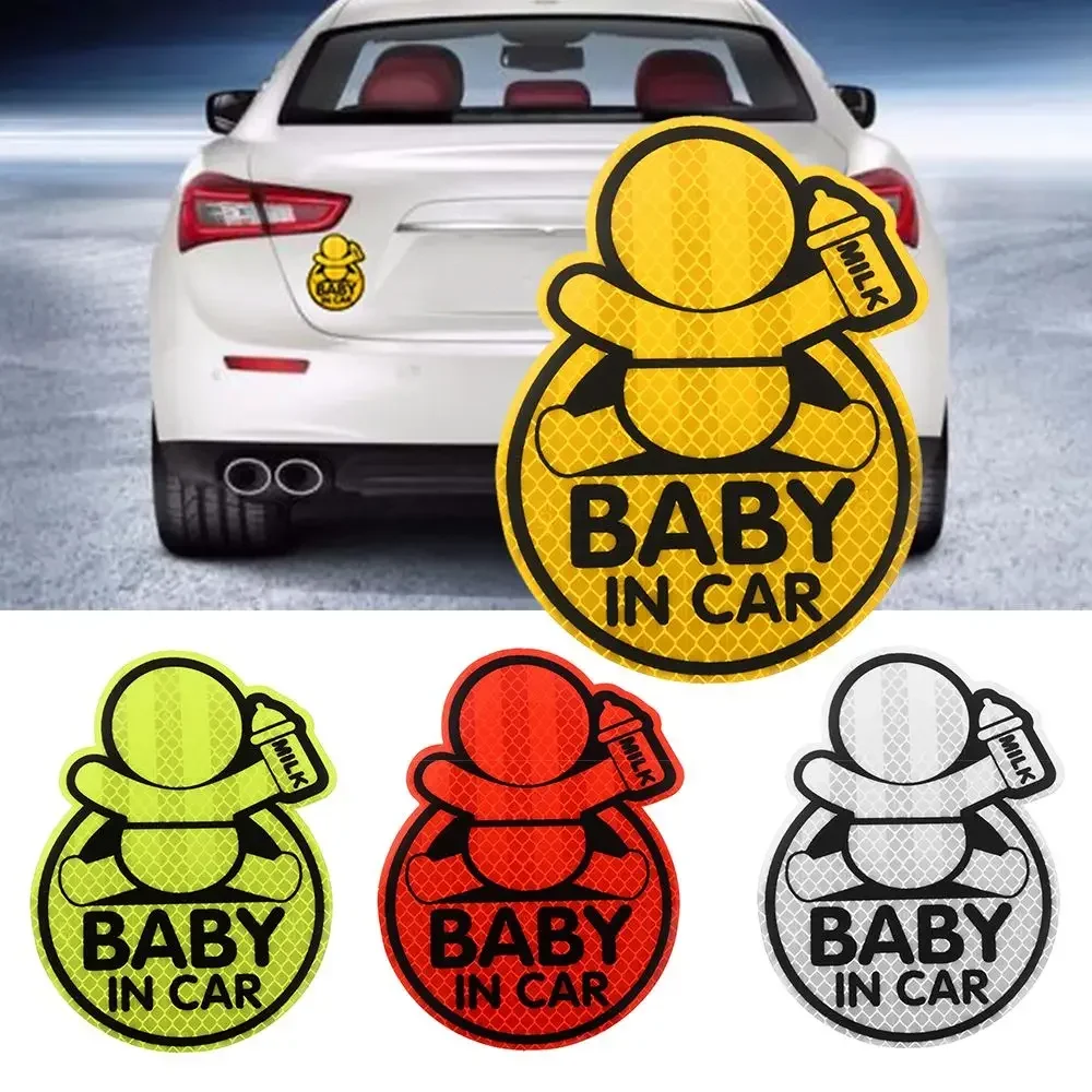 Mama In Car Baby Kids On Board Highly Reflective Stickers for Car Night Safety Driving Personalized Children Warning Sign Decals