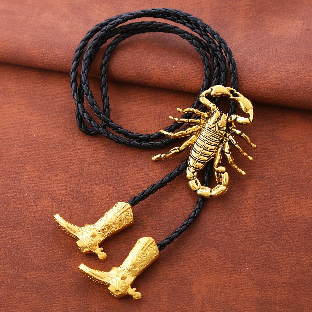 3D three-dimensional scorpion bolo tie tie pendant equestrian shirt accessories American western cowboy style tie