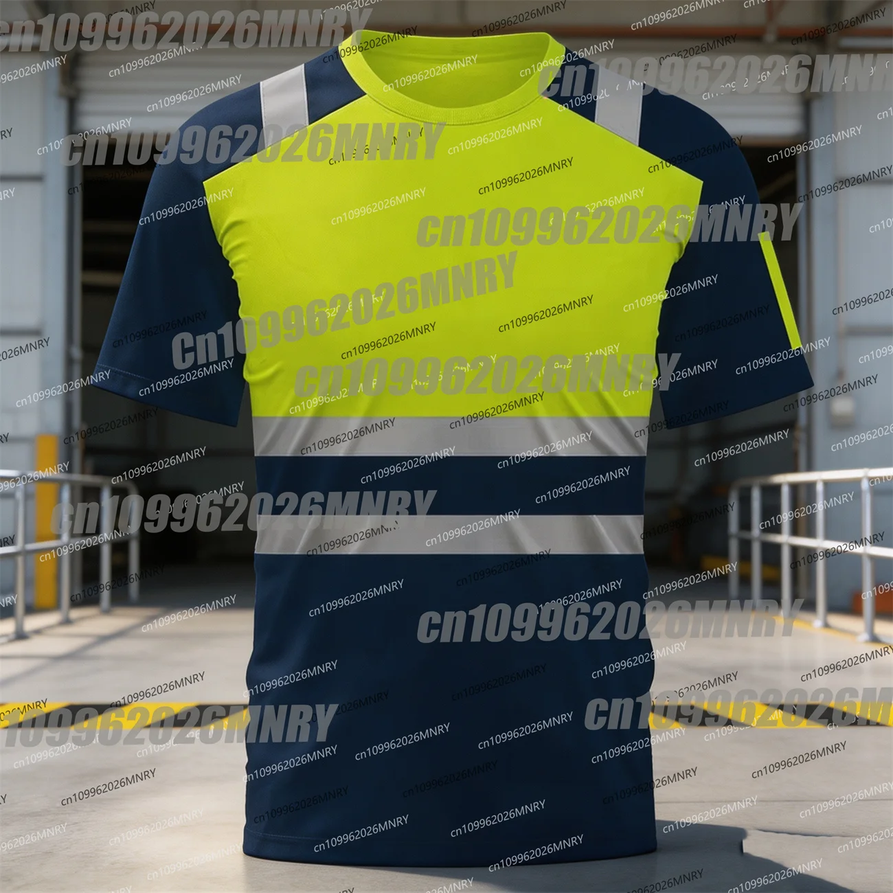 High Visibility Safety Work Shirts Summer Breathable Work Kid T Shirt Reflective Men T-shirt Quick Dry Hi Vis Shirts Large Tops