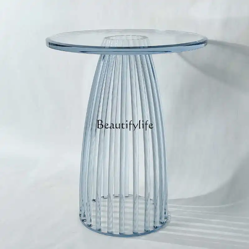 Acrylic coffee table modern simple living room sofa side balcony minimalist light luxury high-end