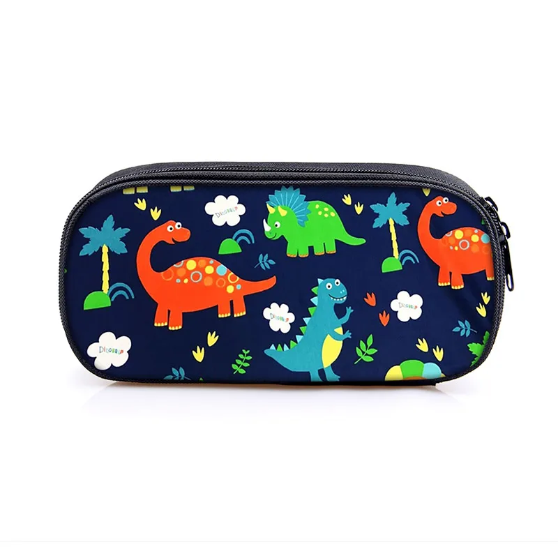 Dinosaur Print Cosmetic Cases Pencil Box Boys Girls T. Rex Pencil Bags Children School Case Stationary Bag Gift