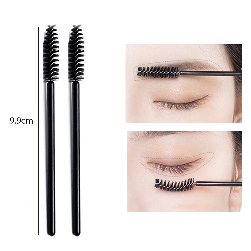 Brosses à cils jetables, 50/100 pièces, baguettes de Mascara, applicateur de sourcils, bobines pour cils, outil d'extension cosmétique