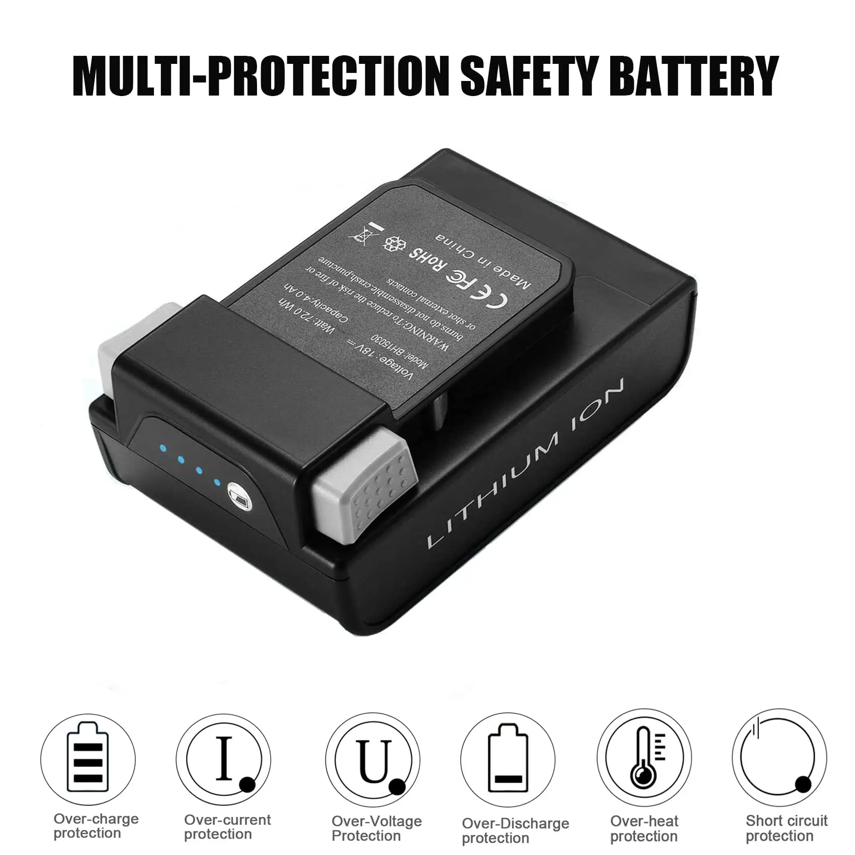 بطارية بديلة 4.0Ah لبطارية هوفر ONEPWR، متوافقة مع شاحن بطارية هوفر ONEPWR، وBH25040 BH15030 #4