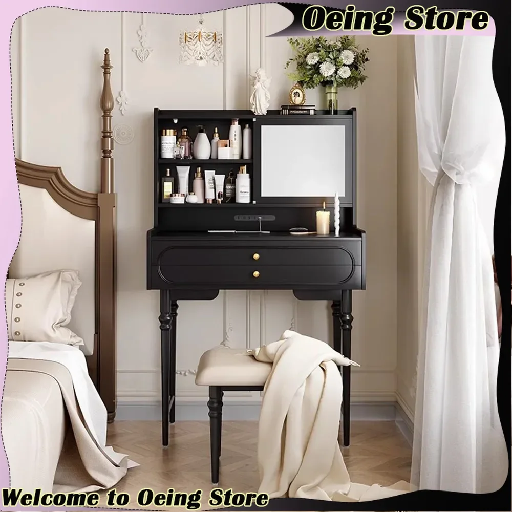 

Nordic Black Dressing Table Luxury Vintage Unique Mid Century Dressing Table Modern Designer Schminktisch Home Furniture