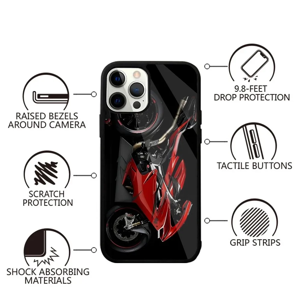 Motorcycle Racing D-Ducatis Phone Case Strong Magnetic For IPhone 15,14,13,Pro,Max,Plus,11,12,Mini For Magsafe Wireless Charging