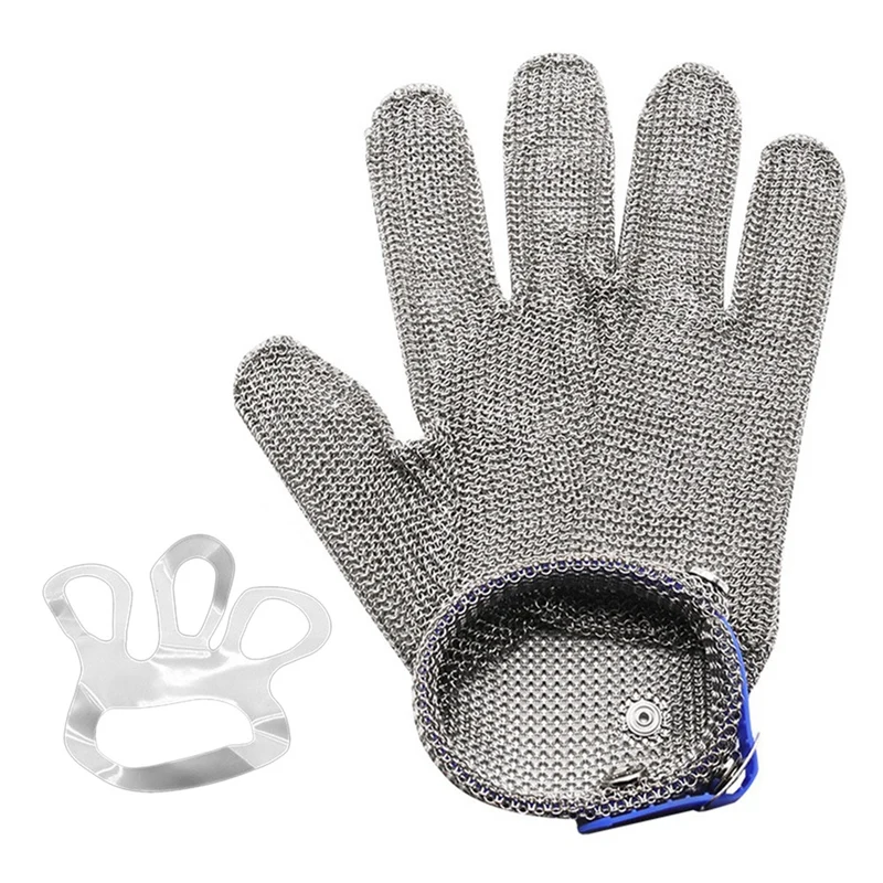 Guantes de alambre de acero inoxidable de grado 5, resistentes al desgaste, resistentes al corte, protectores antipuñaladas