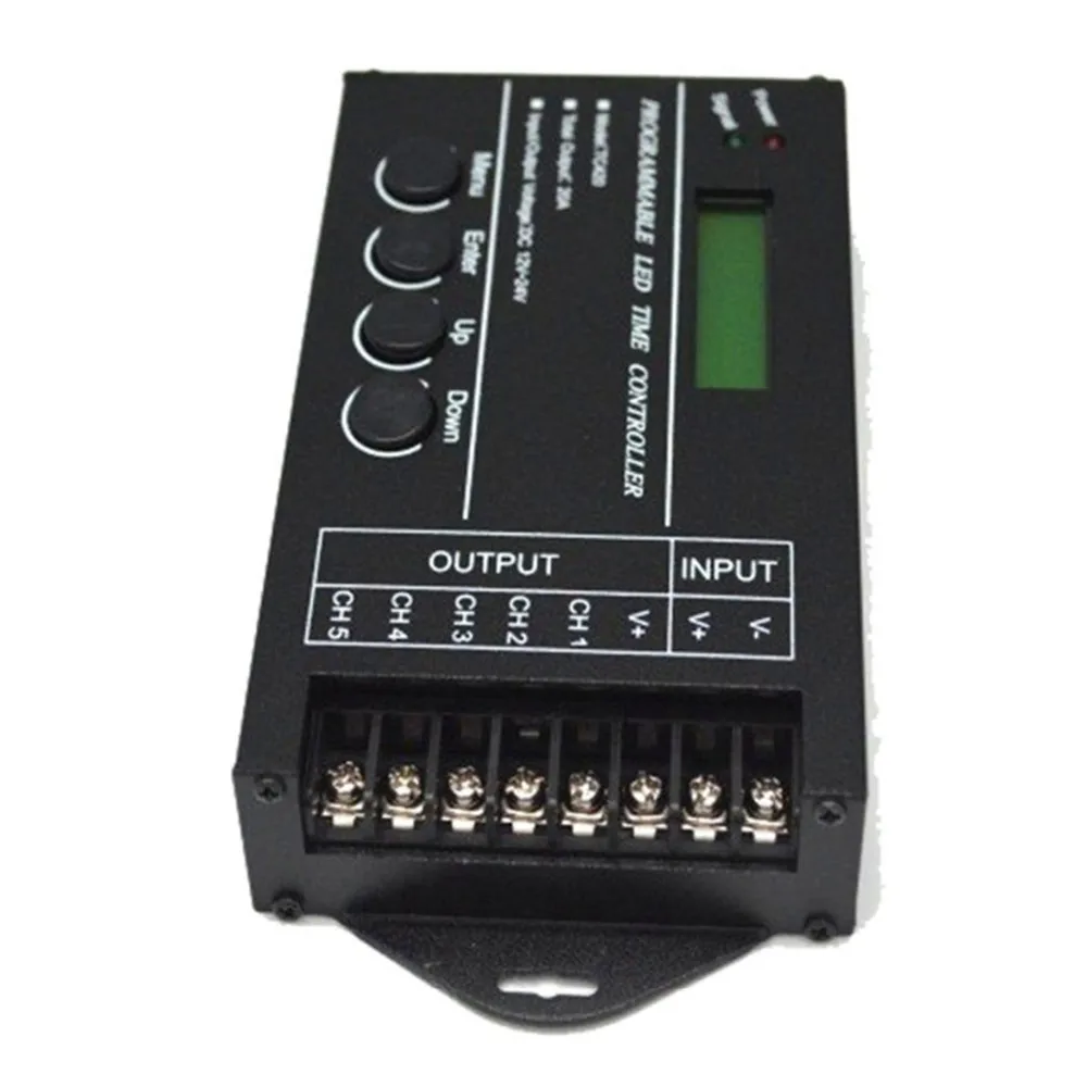 Controlador LED TC420 RGB de tiempo programable, 5 canales de salida Total, 20a, ánodo común programable para Módulo de tira led DC12V/24V
