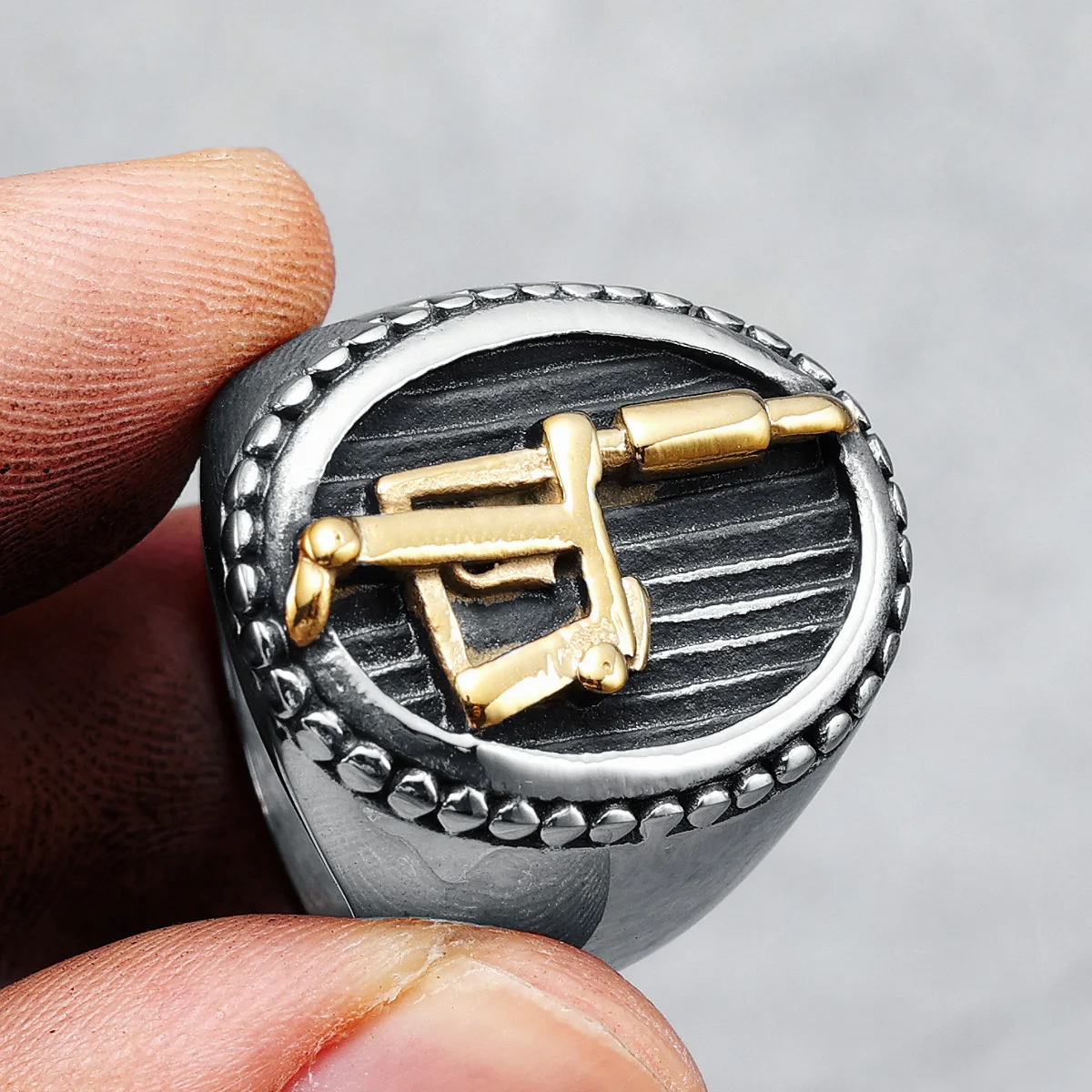 Tattoo Machine Men Rings 316L Stainless Steel Street Barbershop Tattoo Artist Rap Rock Party for Friend Couple Jewelry Best Gift