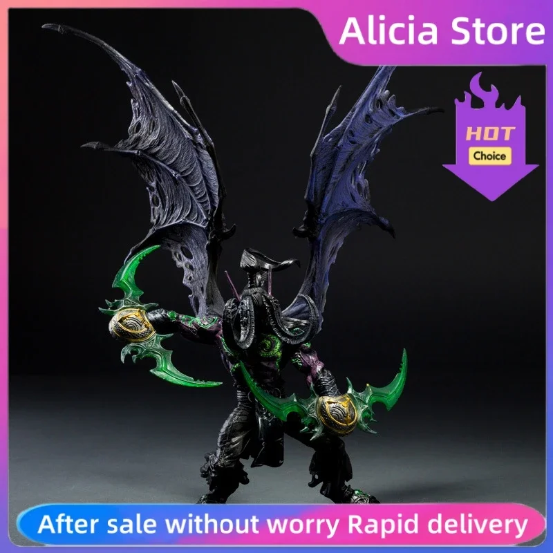 New World Warcraft Anime Figurine Illidan Stormrage Figure Demon Form Series 20cm Pvc Action Figures Collection Ornament Gifts