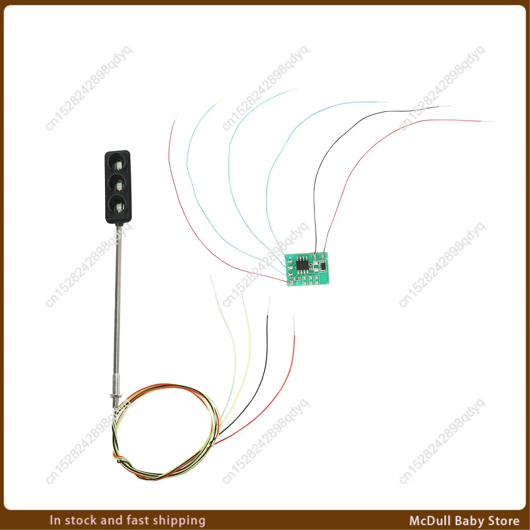 

ABJA-1 Set Traffic Light Signal HO OO Scale LED Model Architecture Train Railroad Crossing Walk Street + Circuit Board