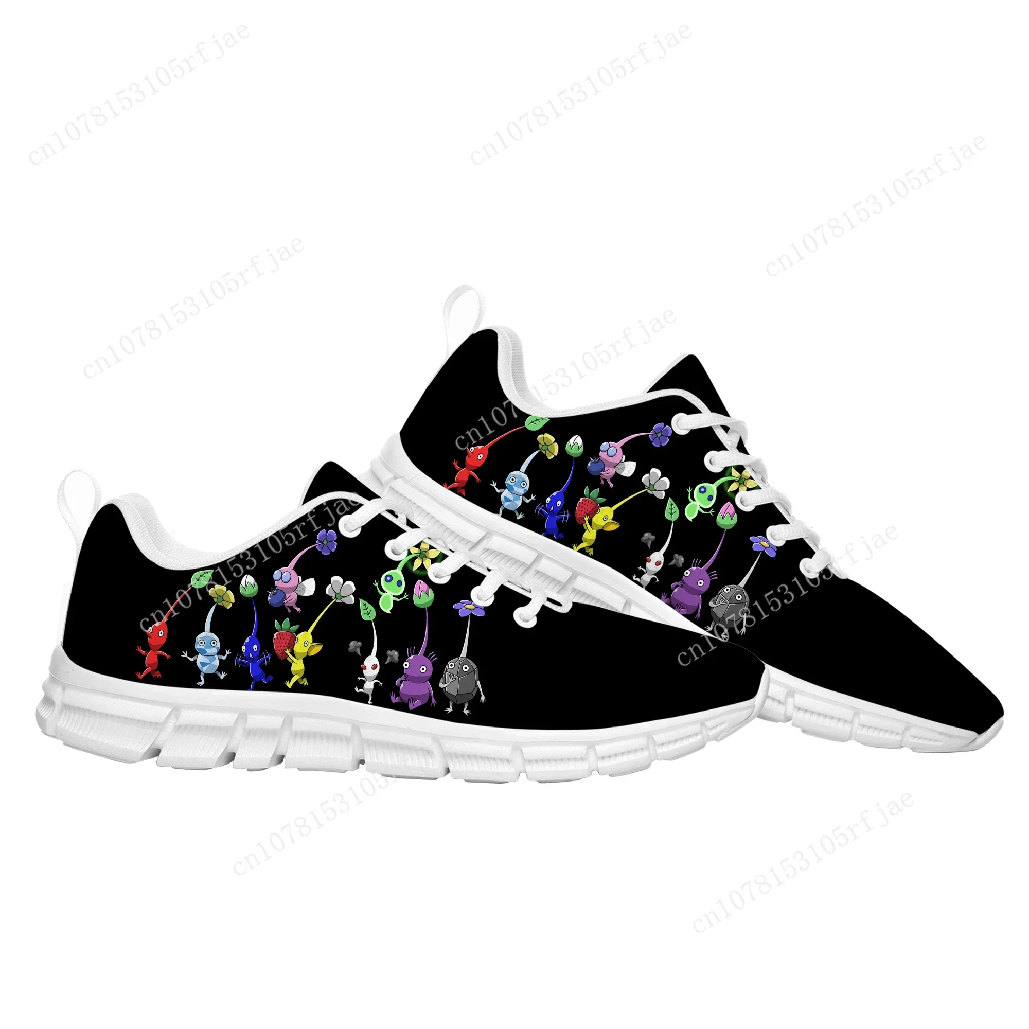 Pikmin-Sapatos esportivos personalizados para homens e mulheres, alta qualidade, quente, jogo de desenhos animados, tênis de moda adolescente, feito sob medida, casal construído sapatos