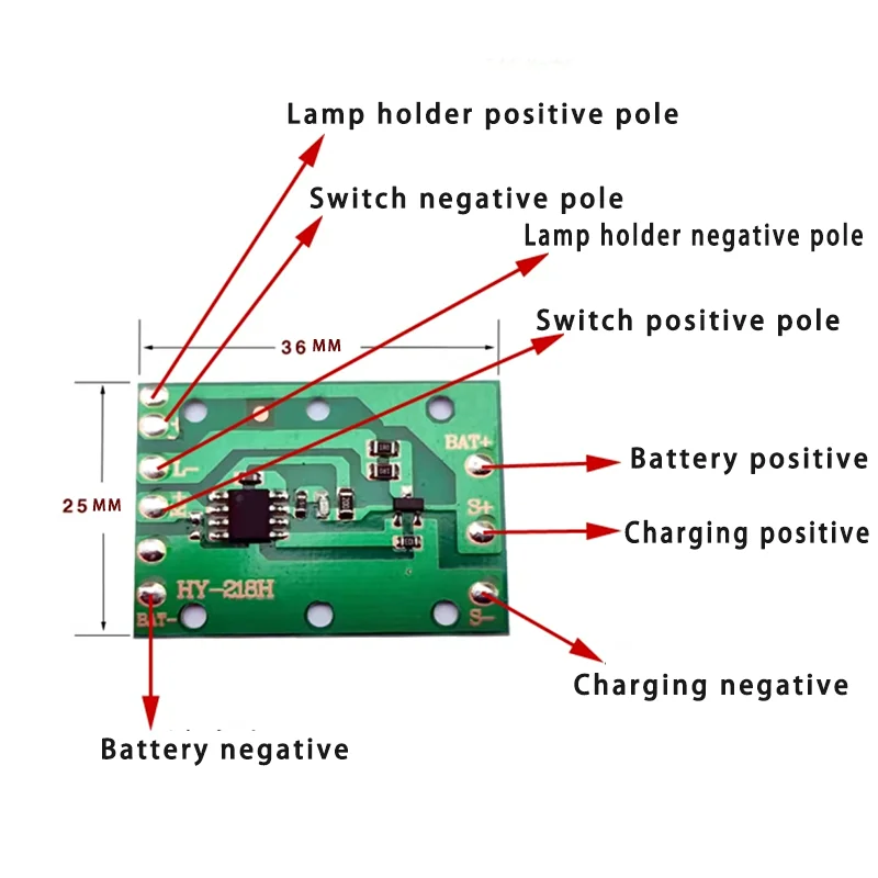 Universal Headlamp Circuit Board 3.7V Zoom Fixed-focus Headlamp Circuit Board Strong and Weak Flash Three Gears