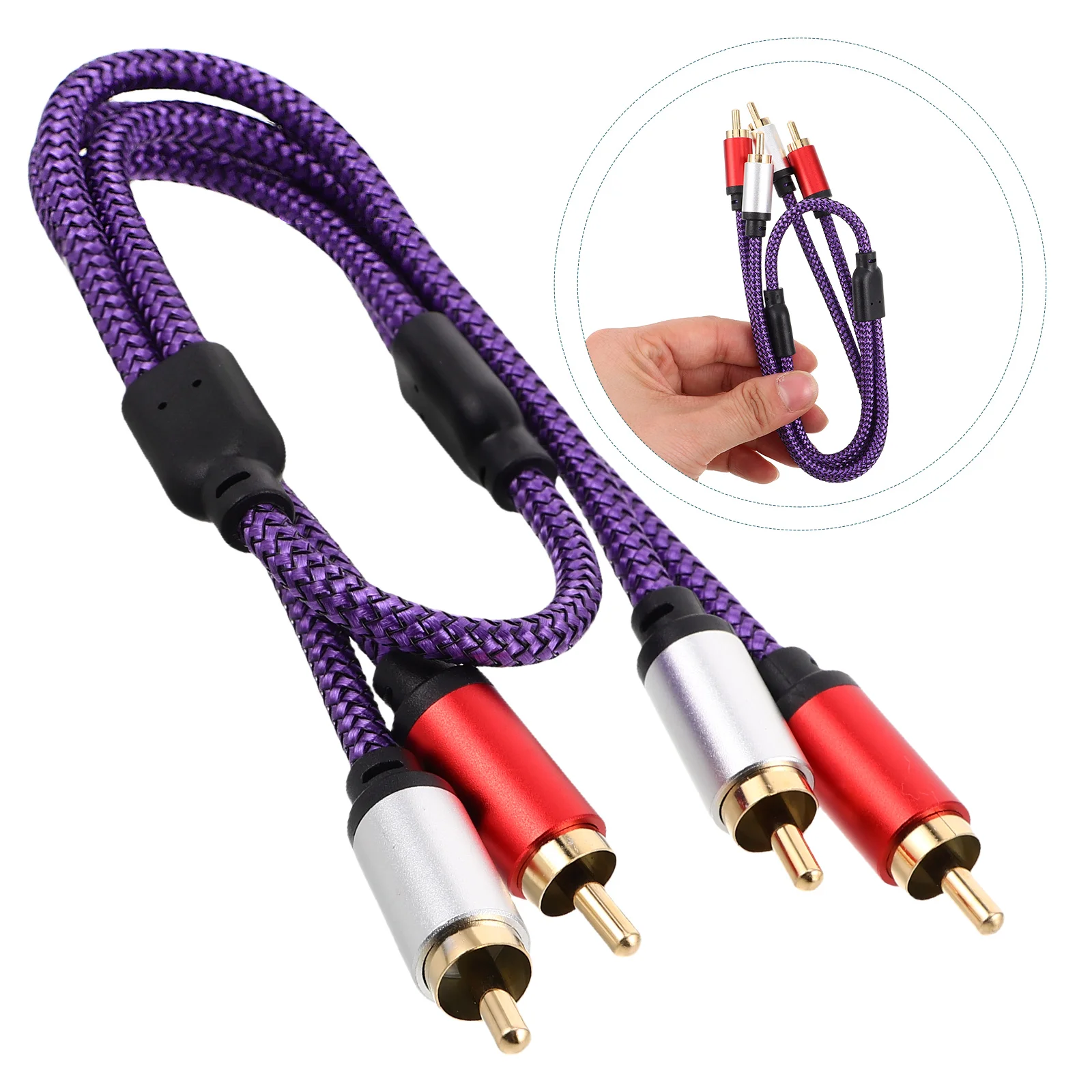 

Audio Cable Connectors Car Home Stereo Sound Systems Amplifiers Durable Clear Transmission Plug