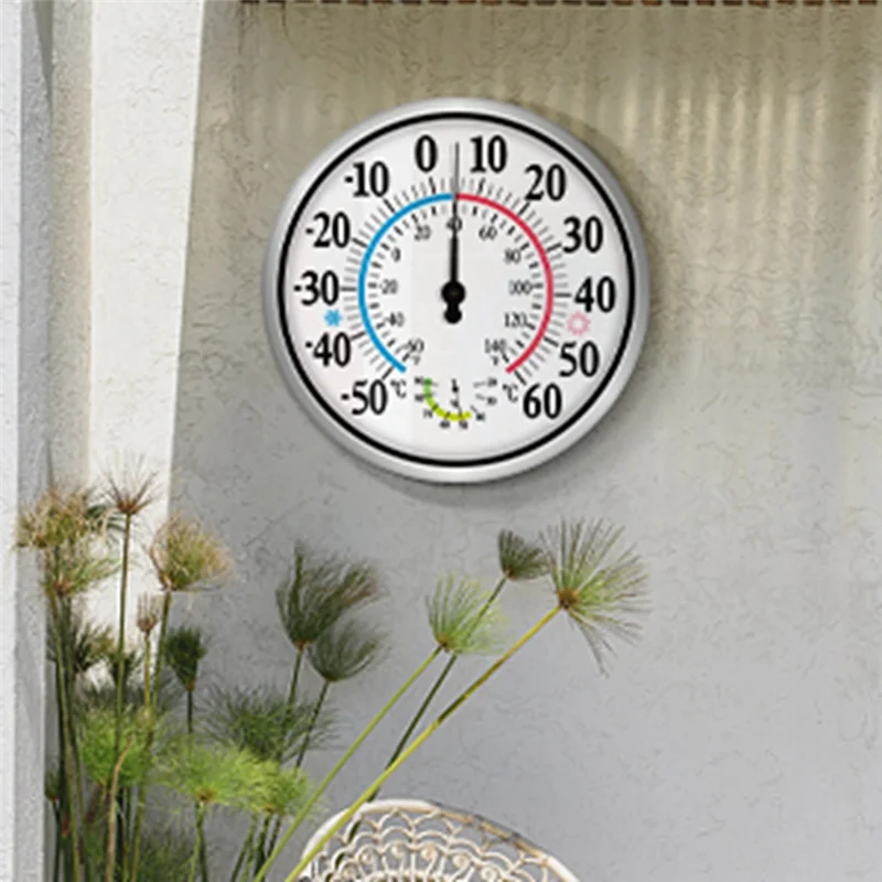 

30 см уличный термометр с цифрами, домашний декоративный настенный термометр, гигрометр, садовая метеостанция, простая установка-AA2