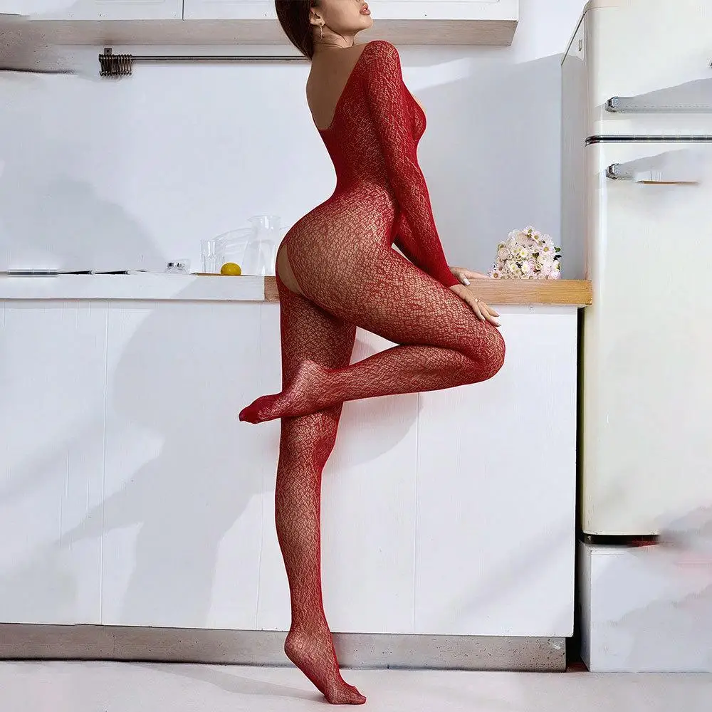 ارتداءها بذلة بأكمام طويلة شبكة الجوارب شبكة سترة مغلقة المنشعب منظور صنم مثير الملابس الداخلية الراين مثير-النساء xxx #3