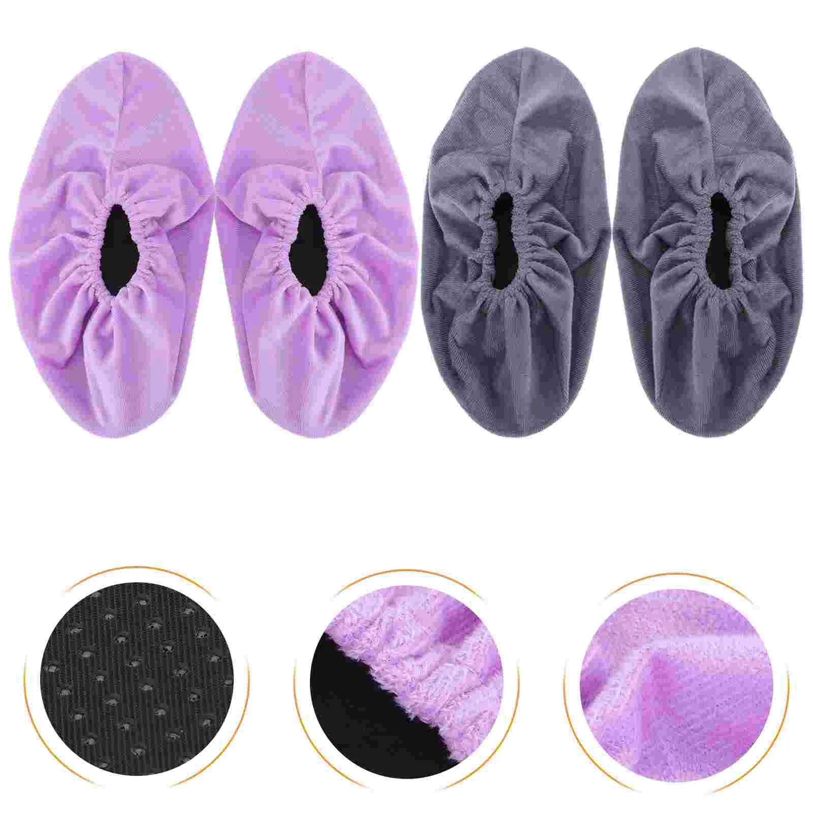 

2 Pairs Fleece Shoe Covers Bowling Sports Protector Supplies Shoes Creative Balls