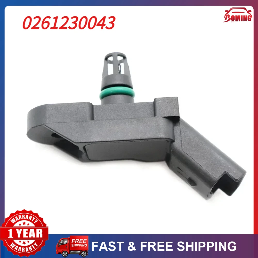 NOVO Sensor MAP de Pressão Absoluta do Coletor de Admissão 0261230043 Para PEUGEOT 1007 106 206 207 306 307 407 BIPPER EXPERT PARTNER